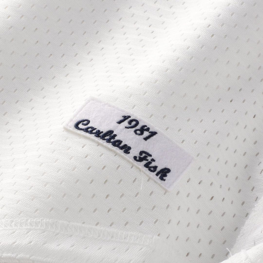 Men's Chicago White Sox Carlton Fisk White Batting Practice Jersey