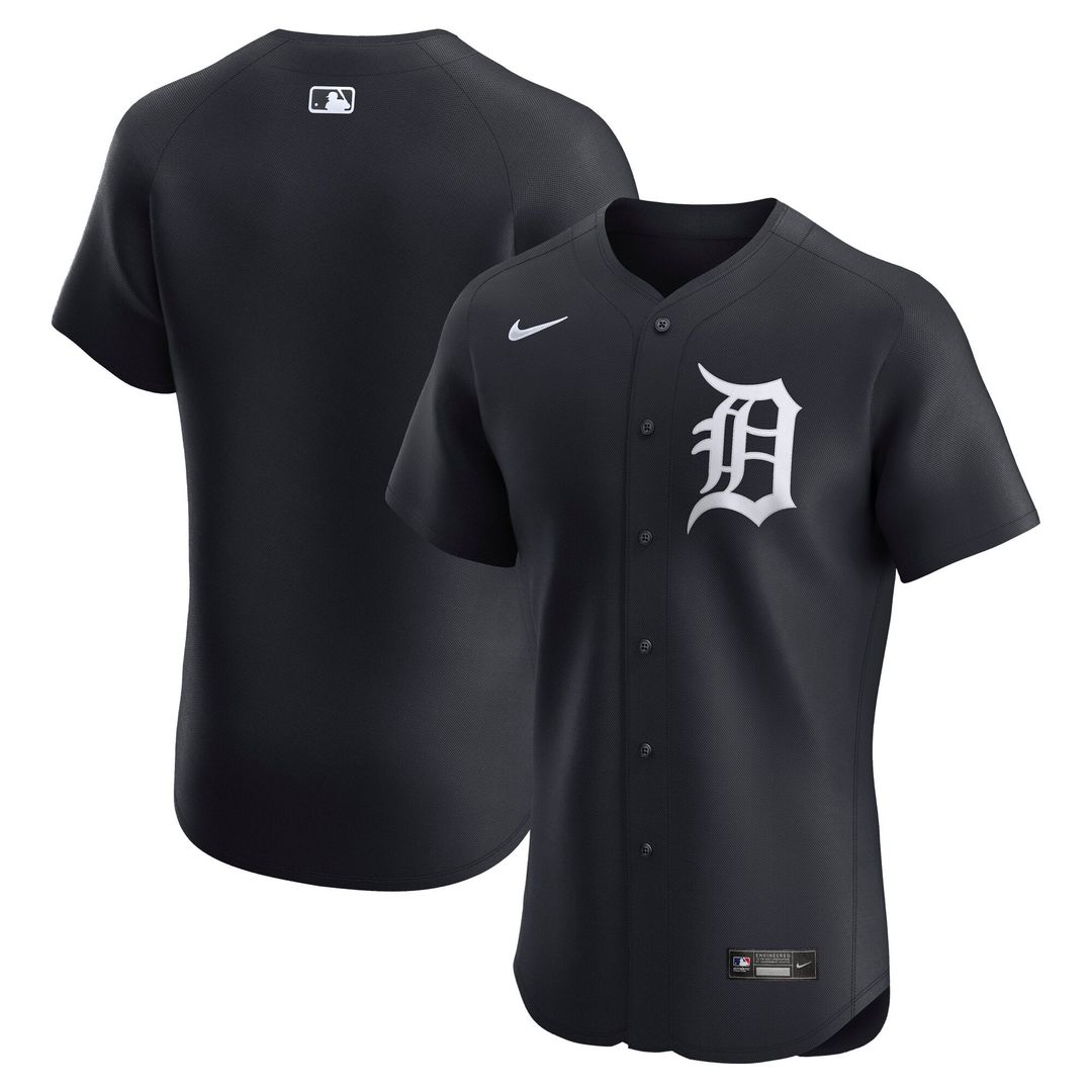 Men's Detroit Tigers Navy Alternate 2 Elite Jersey