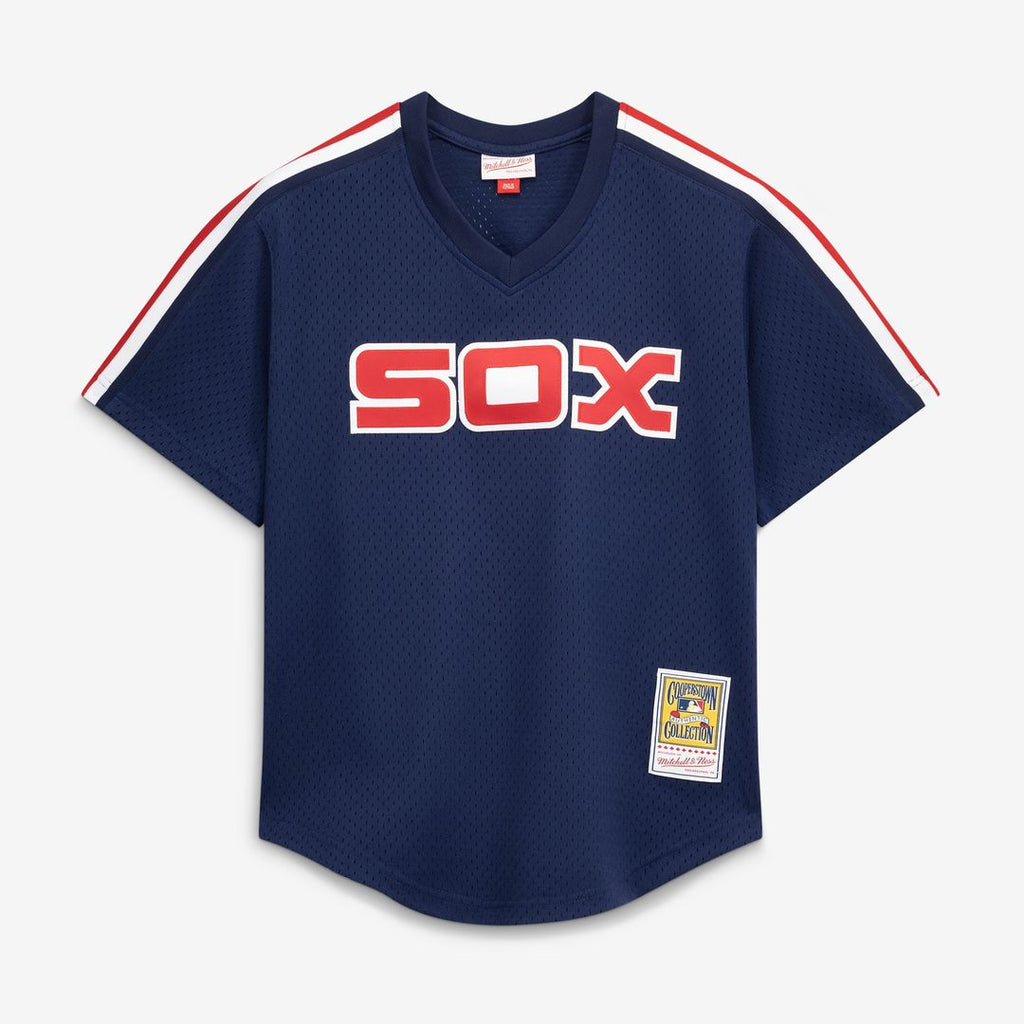 Men's Chicago White Sox Carlton Fisk White Batting Practice Jersey