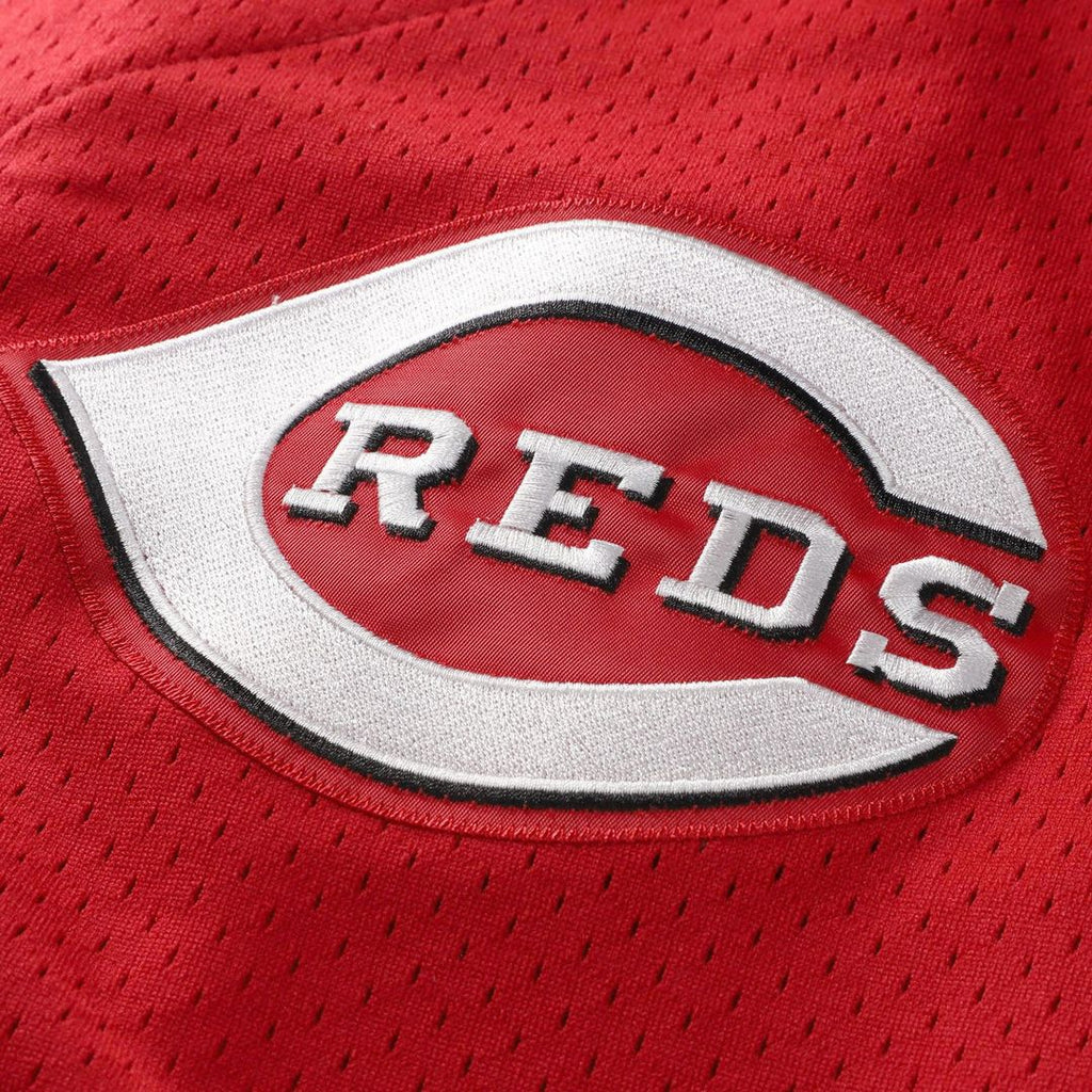Men's Cincinnati Reds Barry Larkin Red Throwback Mesh Batting Practice Jersey