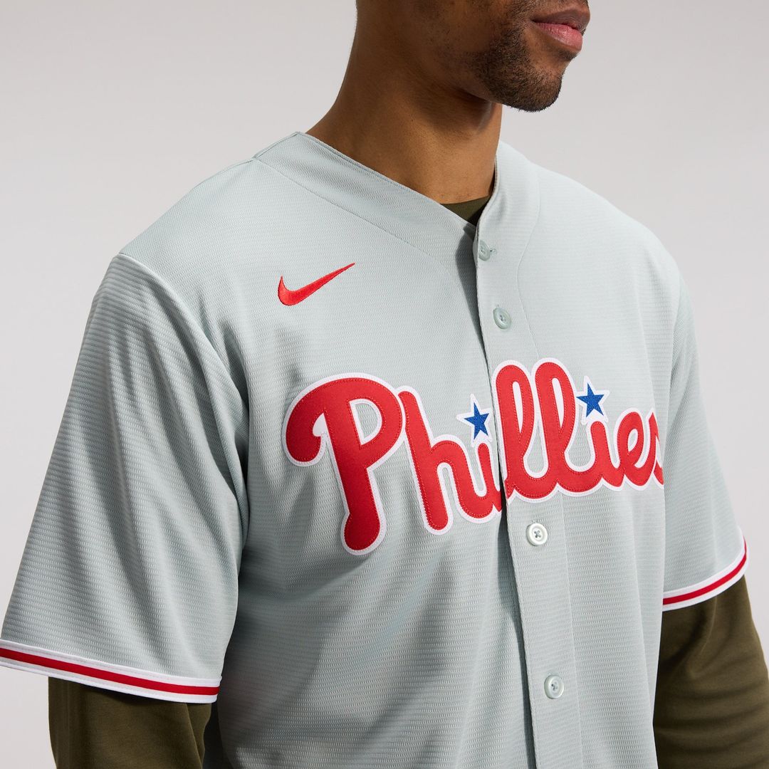 Men's Philadelphia Phillies Bryce Harper Gray Road Replica Jersey