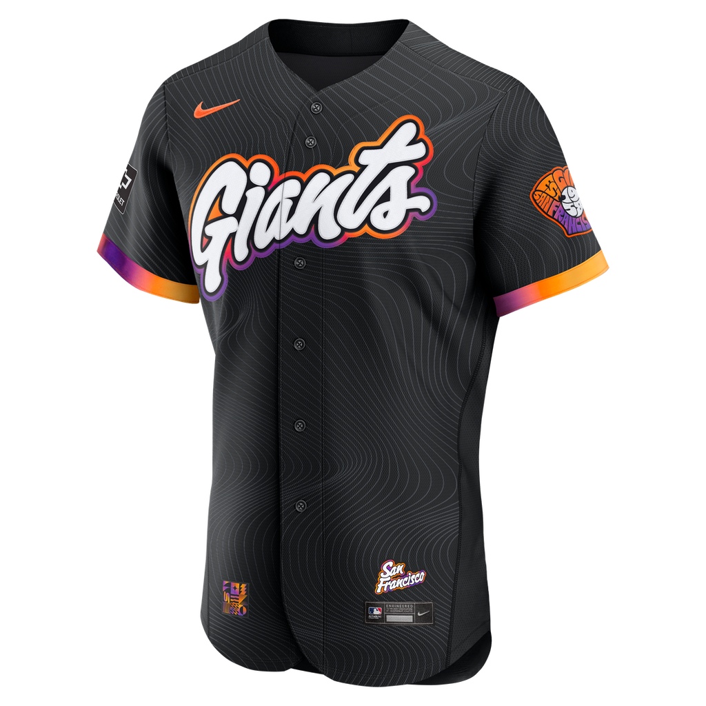 Men's San Francisco Giants Anthracite City Connect Sponsor Patch Jersey