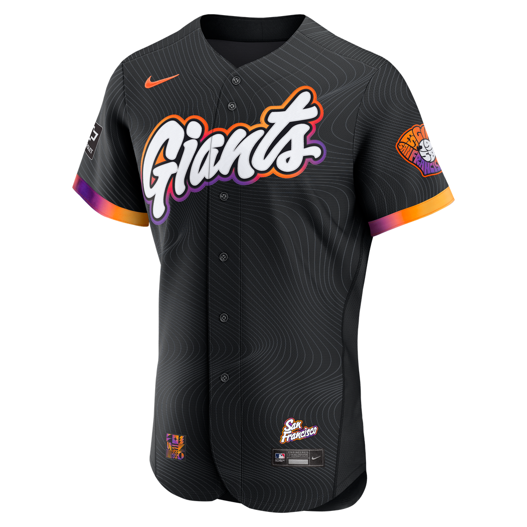 Men's San Francisco Giants Anthracite City Connect Sponsor Patch Jersey