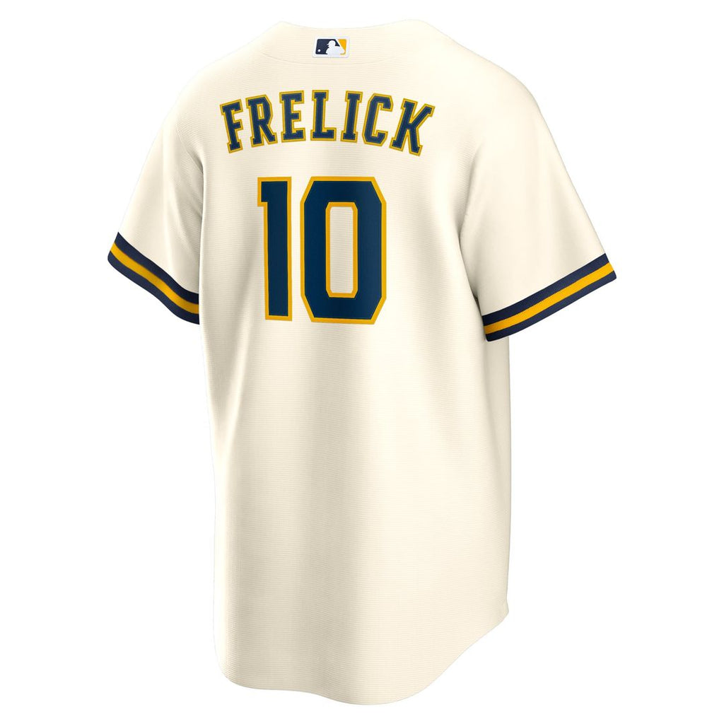 Men's Milwaukee Brewers Sal Frelick Cream Home Replica Player Jersey