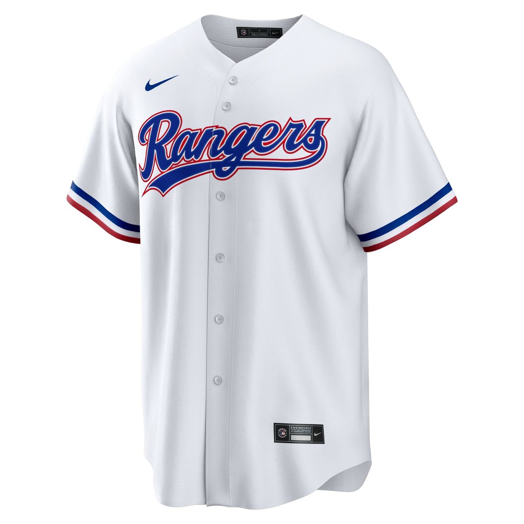 Men's Texas Rangers Jake Burger White Home Replica Jersey
