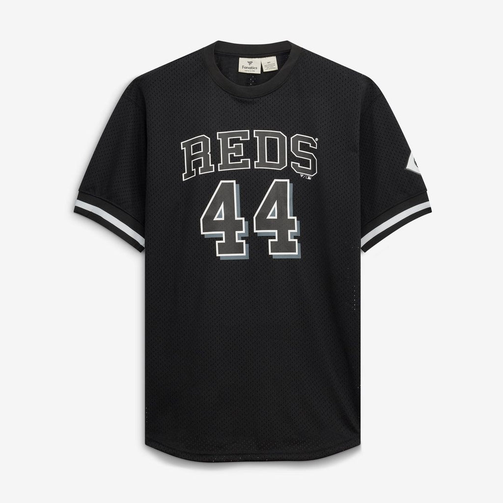 Men's Cincinnati Reds Elly De La Cruz Black/White Big & Tall Heavyweight Mesh Jersey