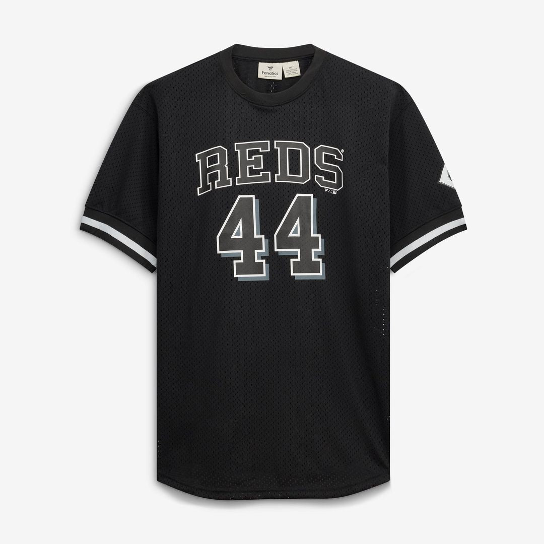 Men's Cincinnati Reds Elly De La Cruz Black/White Big & Tall Heavyweight Mesh Jersey