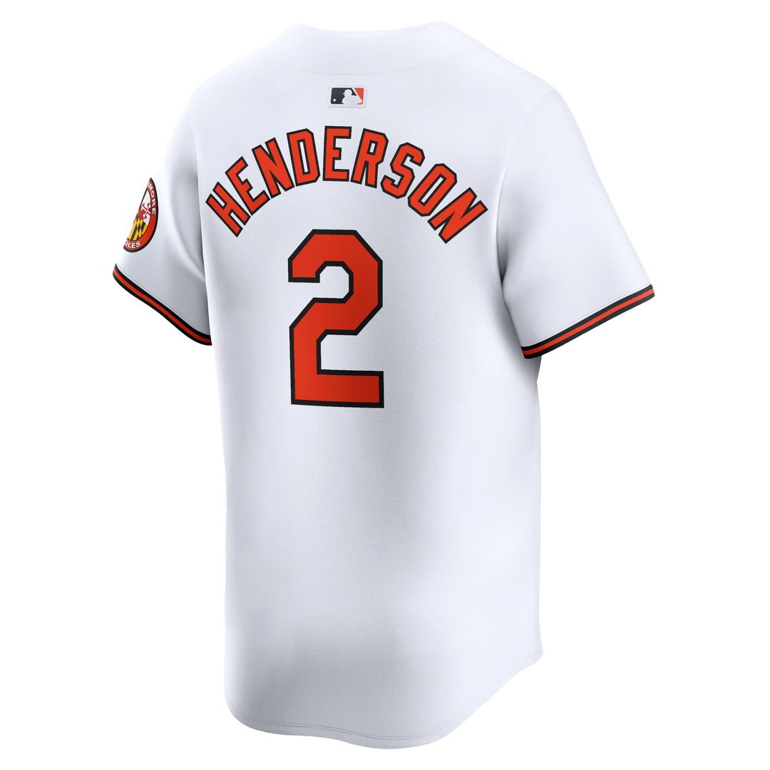 Men's Baltimore Orioles Gunnar Henderson White Home Player Jersey