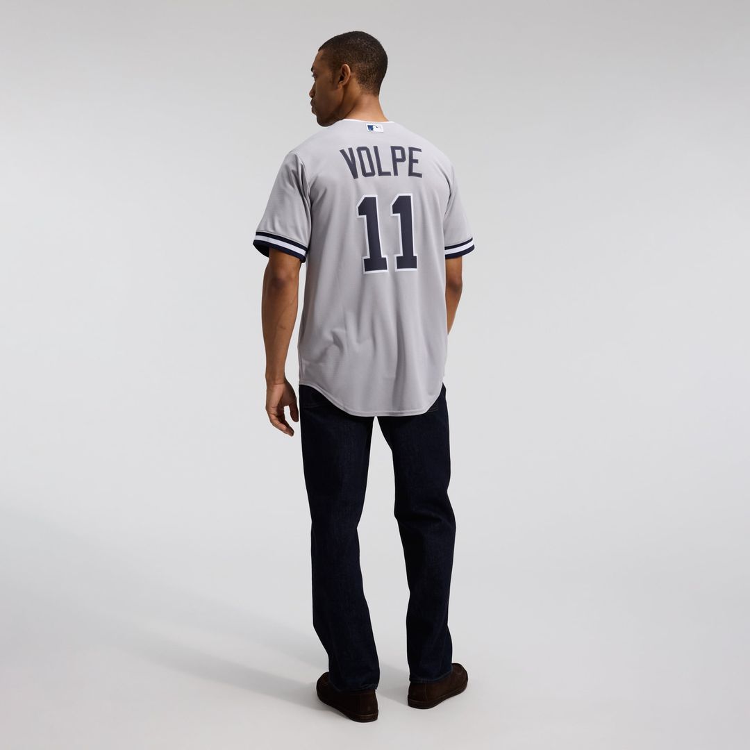 Men's New York Yankees Anthony Volpe Gray Road Replica Jersey