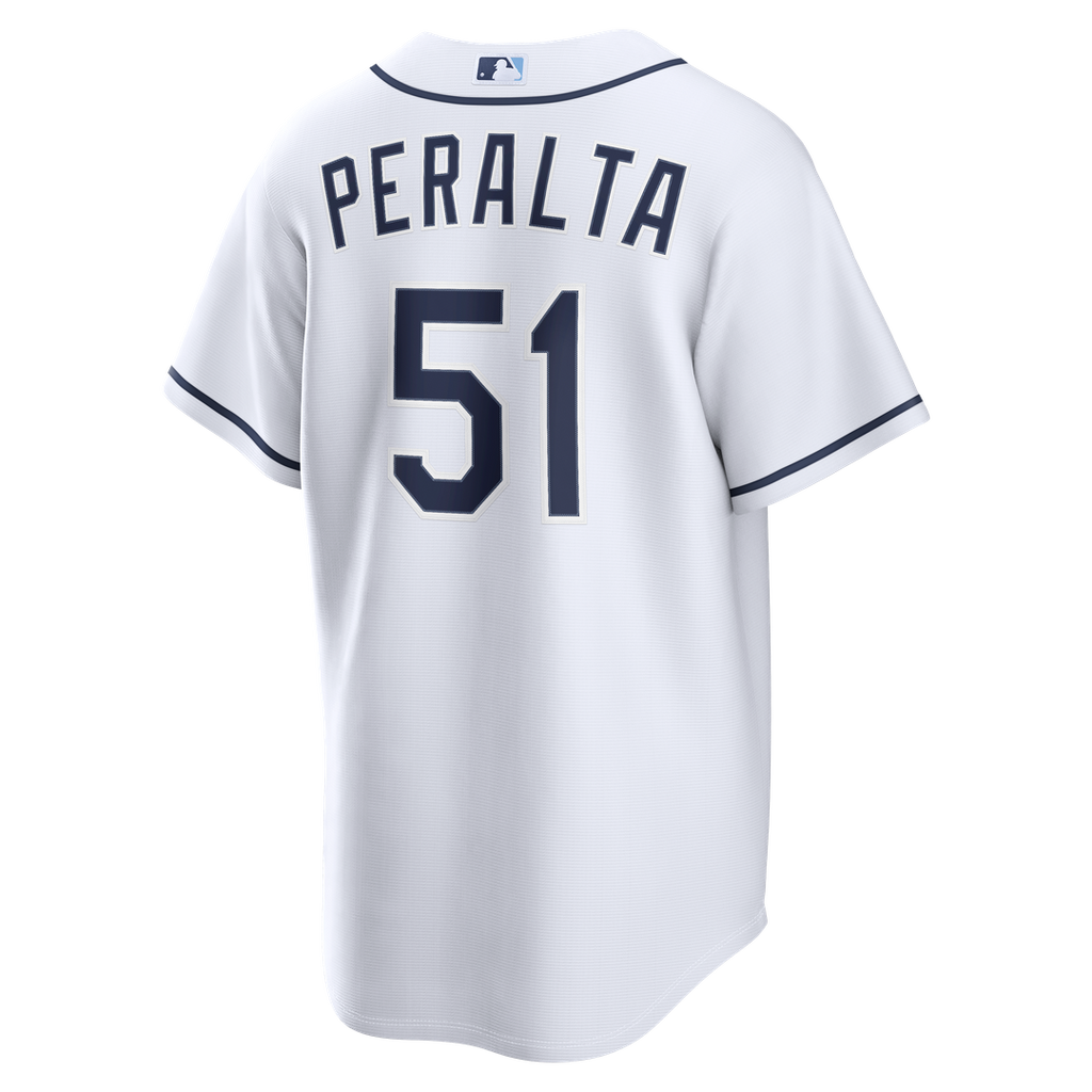 Men's Tampa Bay Rays Freddy Peralta White Home Replica Jersey