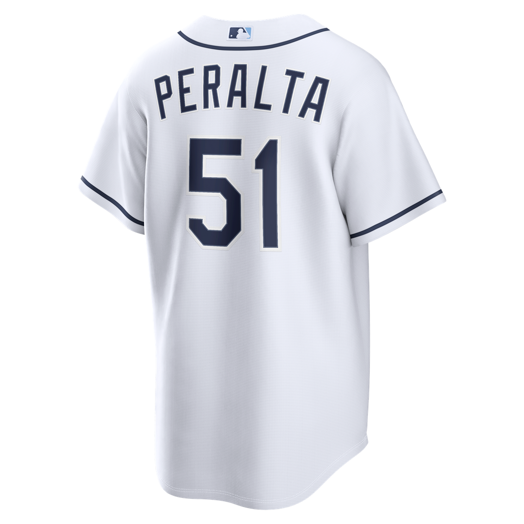 Men's Tampa Bay Rays Freddy Peralta White Home Replica Jersey