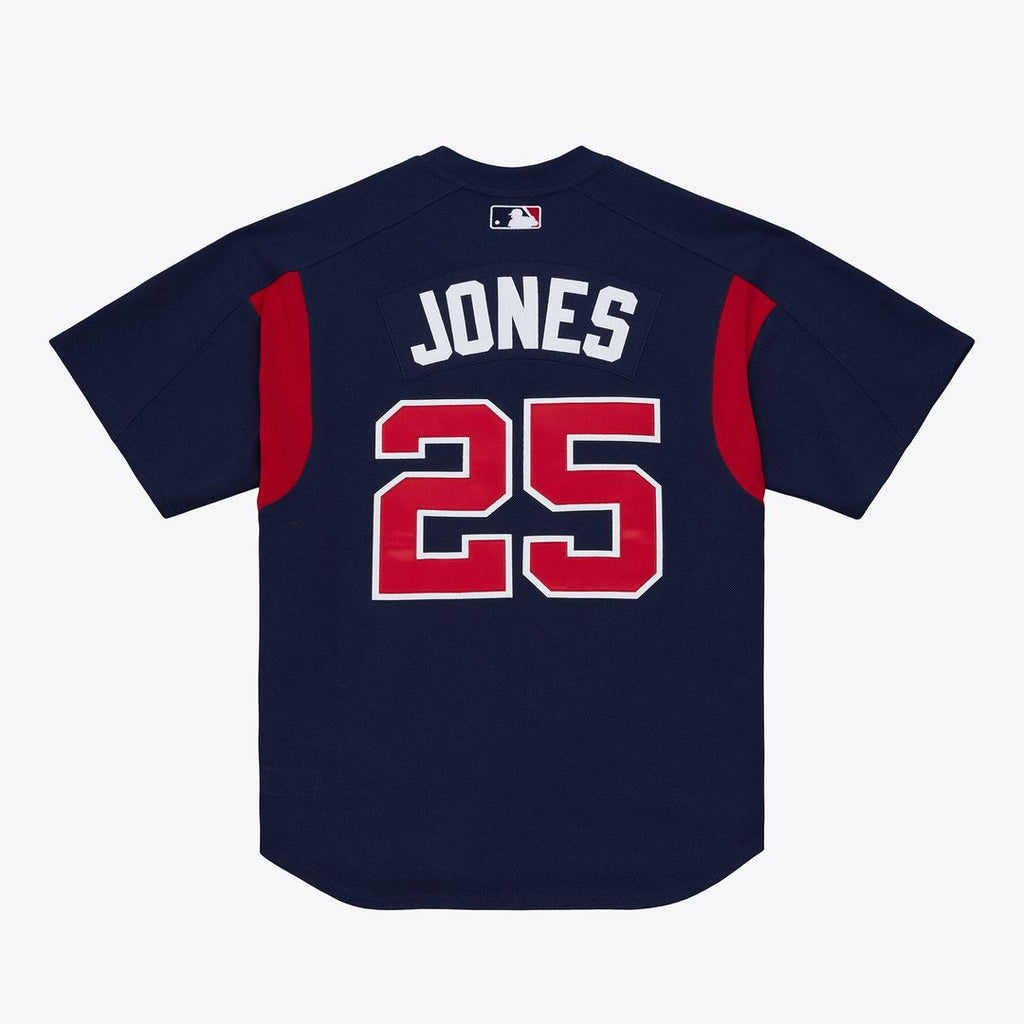 Men's Atlanta Braves Andruw Jones Navy Batting Practice Jersey