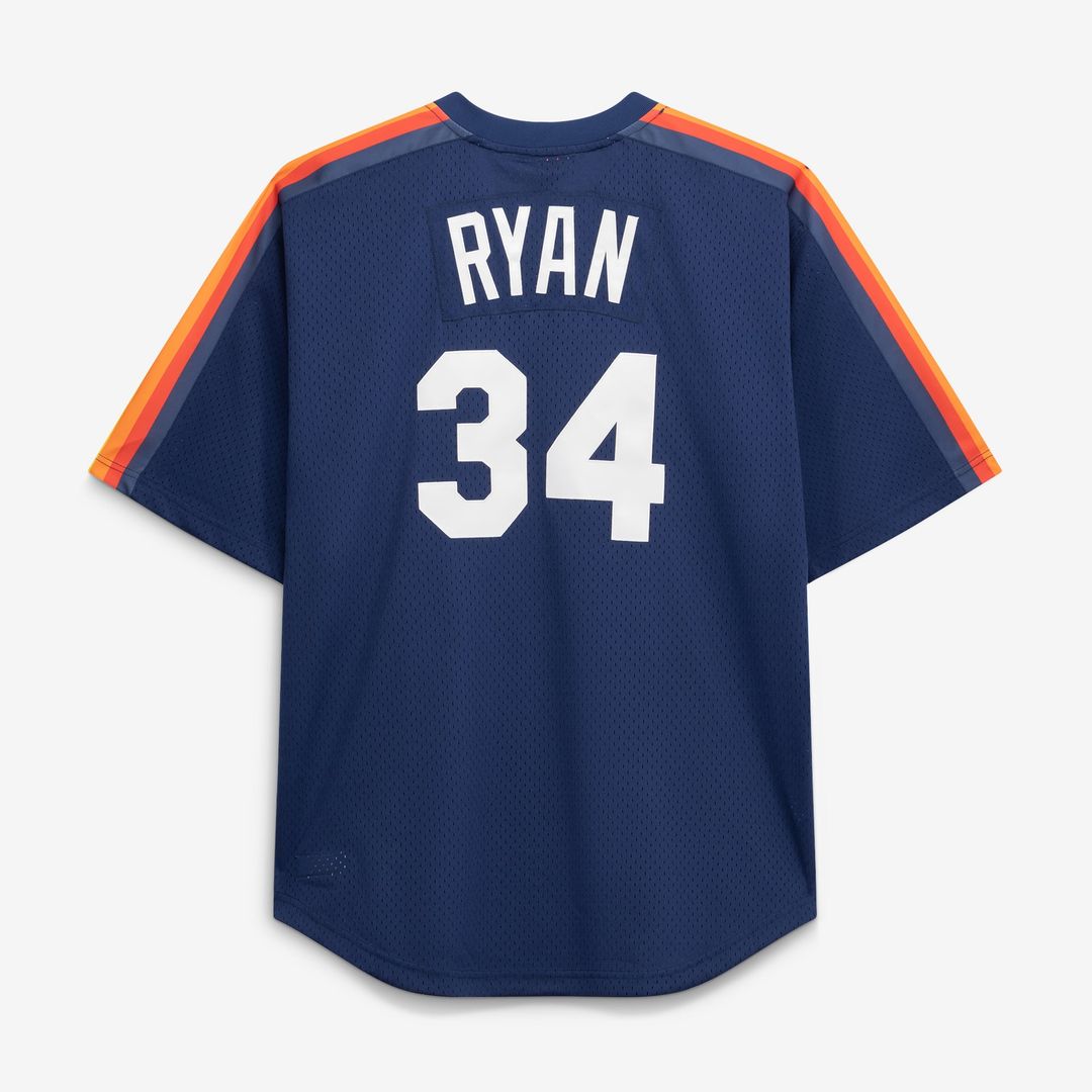 Men's Houston Astros Nolan Ryan Navy Big & Tall Mesh Batting Practice Jersey