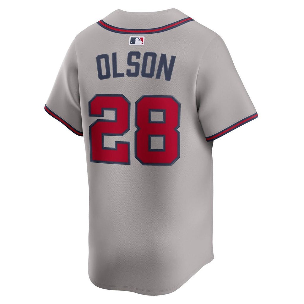 Men's Atlanta Braves Matt Olson Gray Road Player Jersey