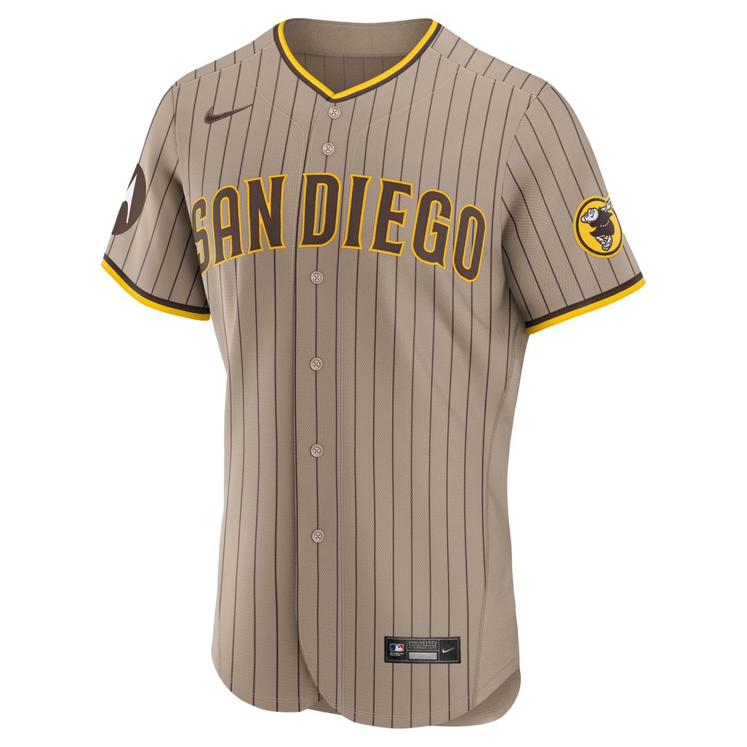 Men's San Diego Padres Khaki Alternate Sponsor Patch Jersey