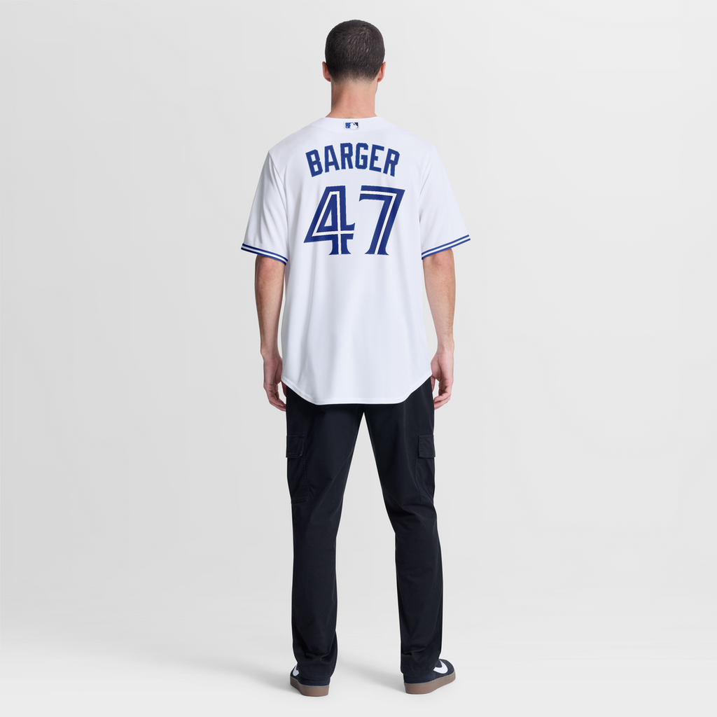 Men's Toronto Blue Jays Addison Barger White Home Replica Jersey
