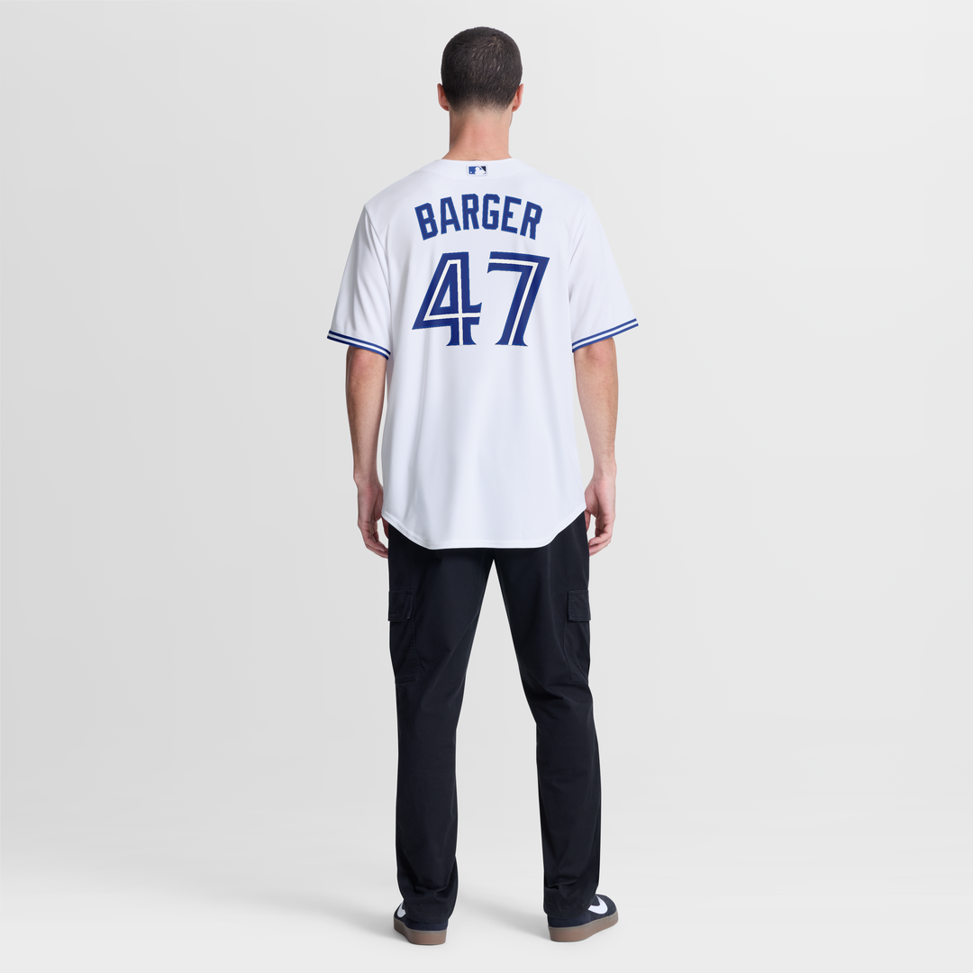 Men's Toronto Blue Jays Addison Barger White Home Replica Jersey