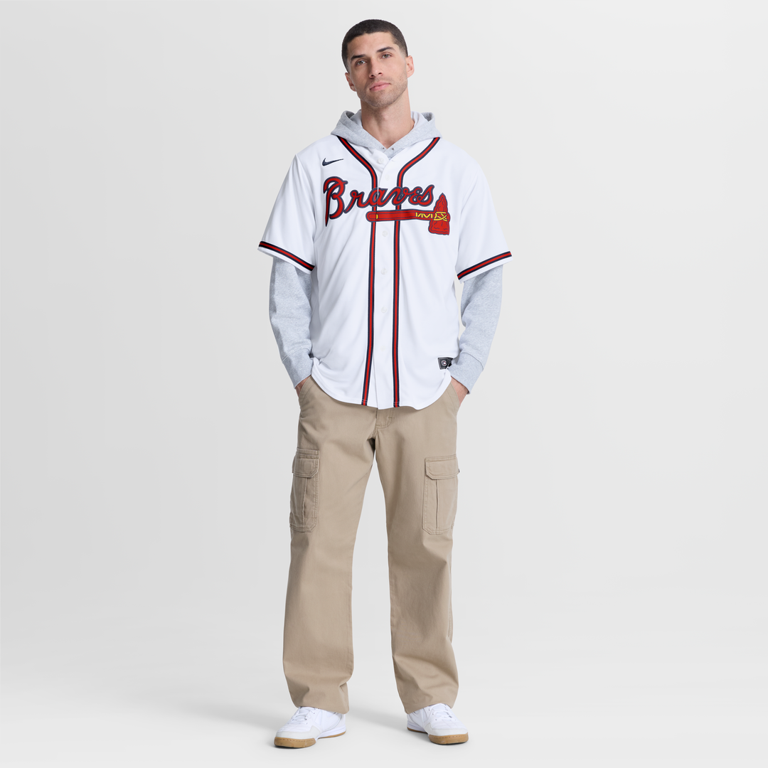 Men's Atlanta Braves Austin Riley White Home Replica Jersey