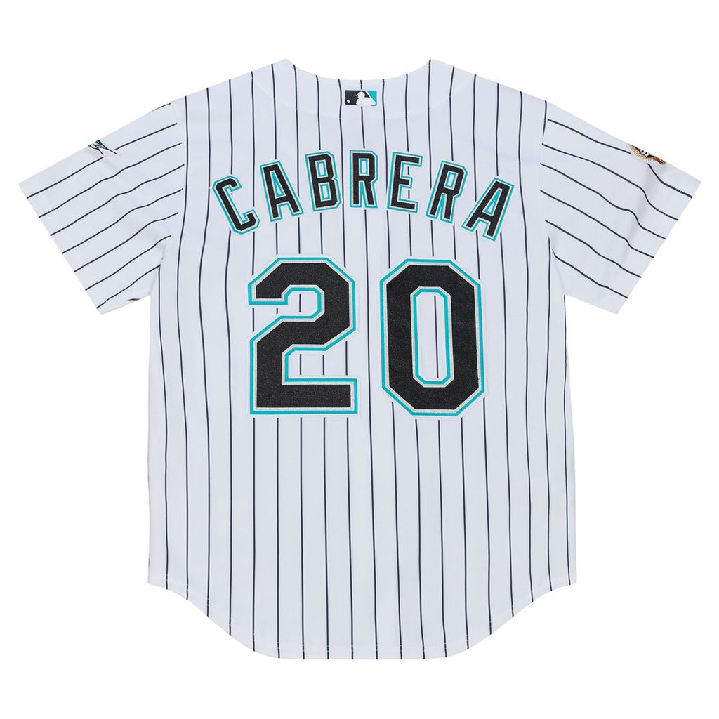 Men's Florida Marlins Miguel Cabrera White 2003 Jersey