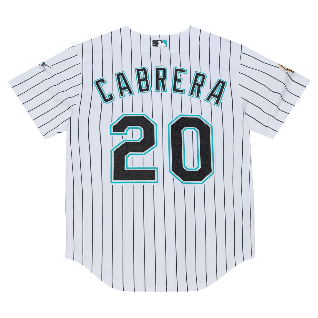 Men's Florida Marlins Miguel Cabrera White 2003 Jersey