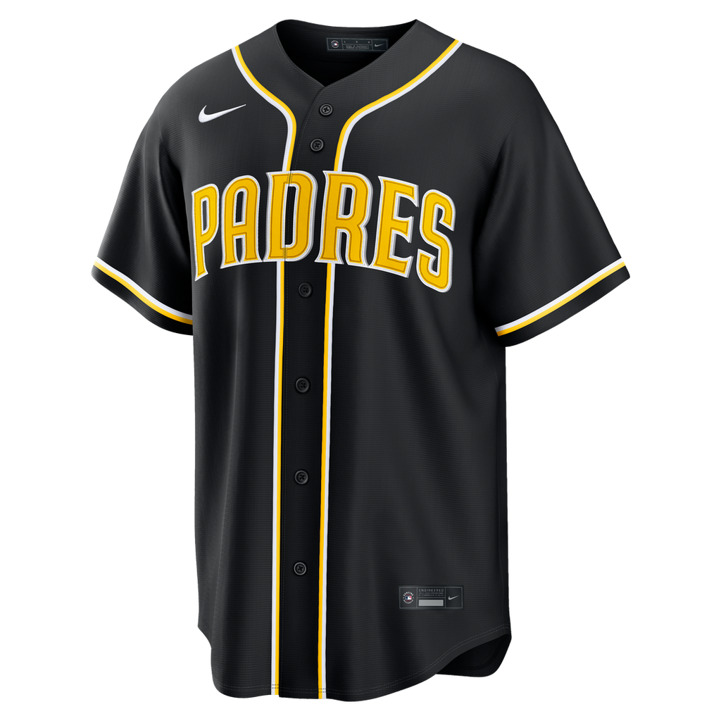 Men's San Diego Padres Fernando Tatis Jr. Fashion Replica Black Out Jersey