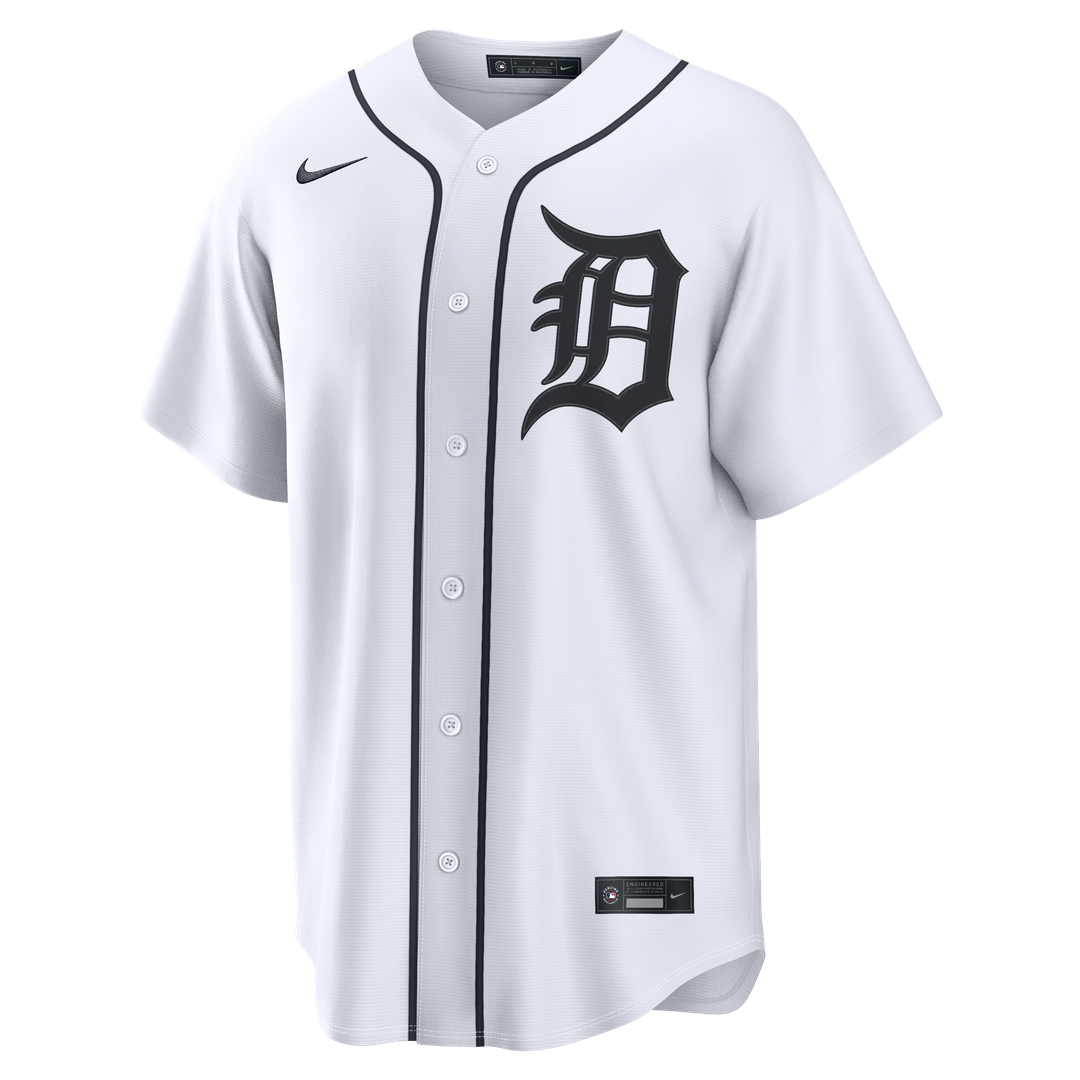 Men's Detroit Tigers Tarik Skubal White Home Replica Jersey