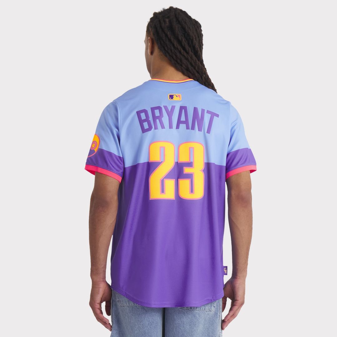 Men's Colorado Rockies Kris Bryant Purple/Light Blue 2025 City Connect Player Jersey