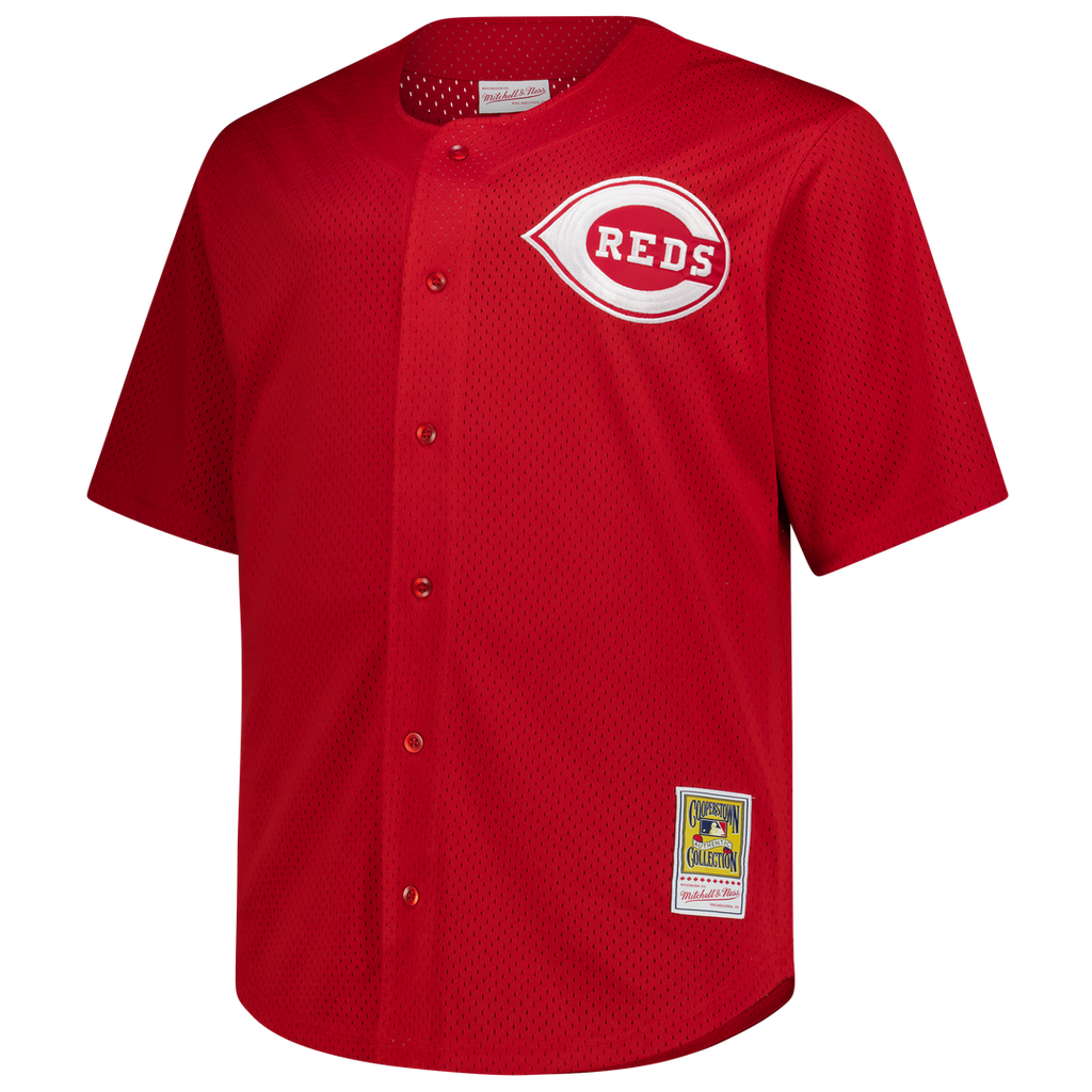 Men's Cincinnati Reds Deion Sanders Red Big & Tall Mesh Batting Practice Jersey