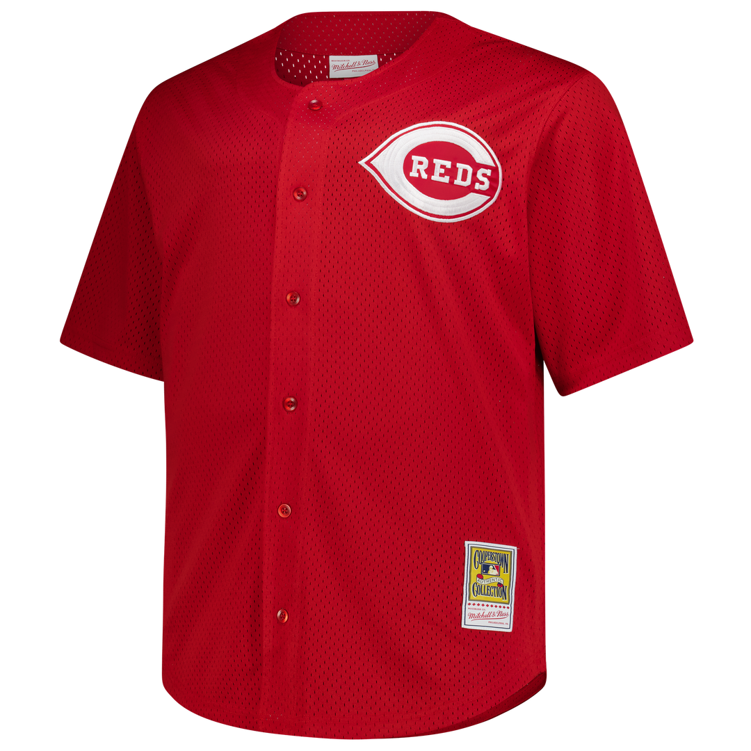 Men's Cincinnati Reds Deion Sanders Red Big & Tall Mesh Batting Practice Jersey
