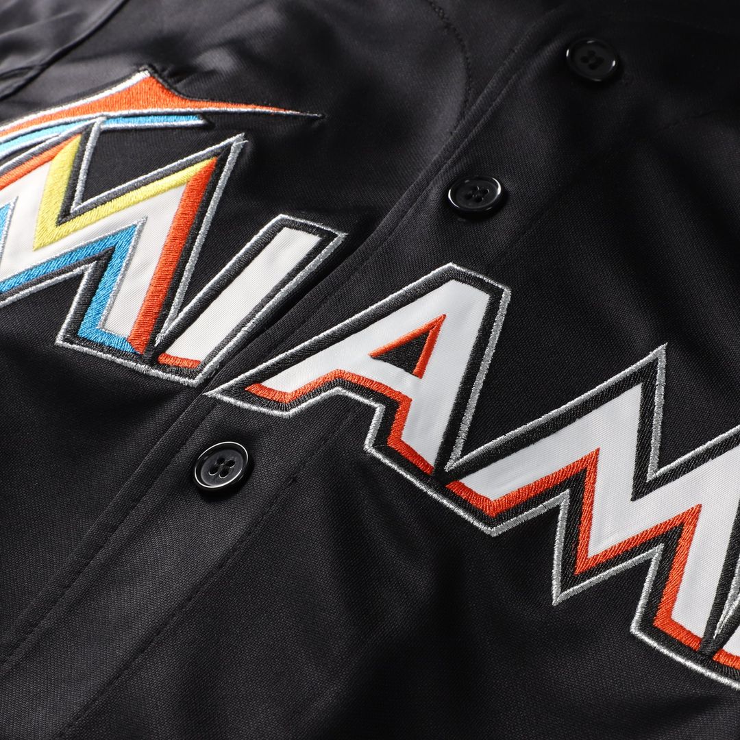 Men's Miami Marlins Jose Fernandez Black Batting Practice Jersey