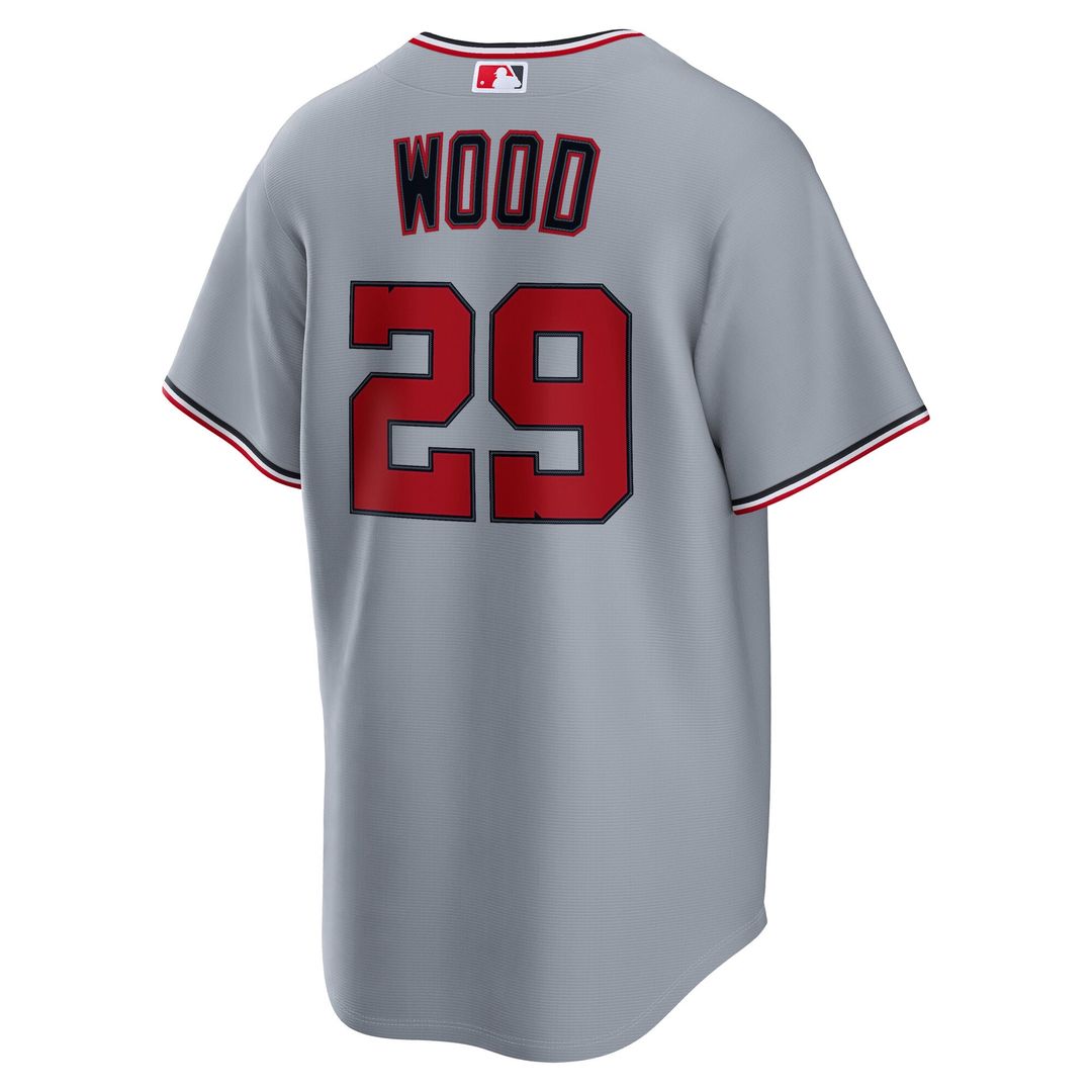 Men's Washington Nationals James Wood Gray Road Replica Jersey