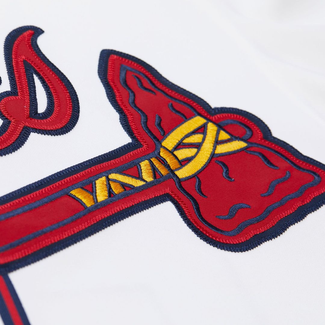 Men's Atlanta Braves Deion Sanders White 1992 Jersey