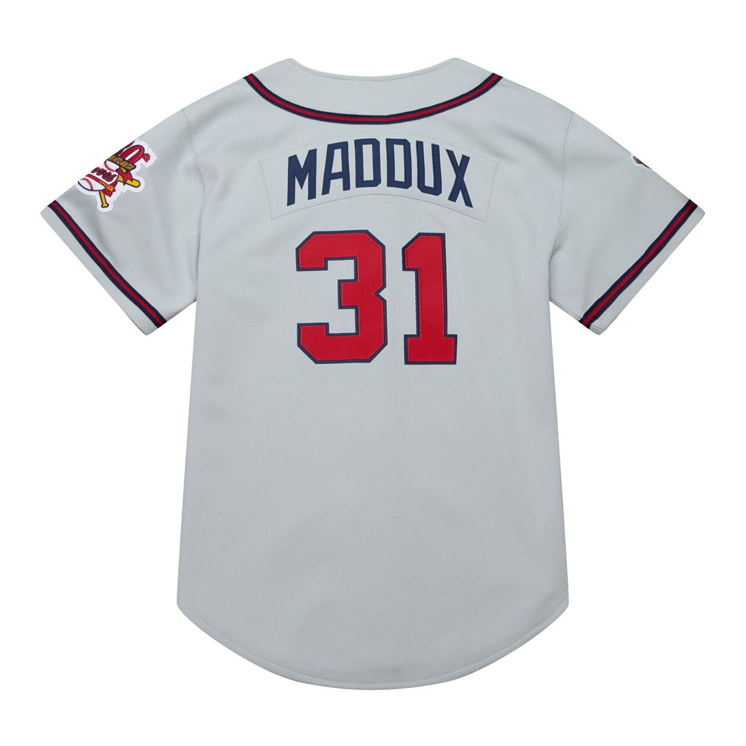 Men's Atlanta Braves Greg Maddux Gray 1995 Throwback Jersey