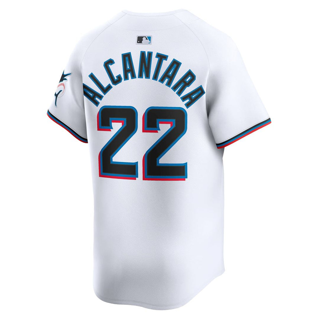Men's Miami Marlins Sandy Alcantara White Home Player Jersey