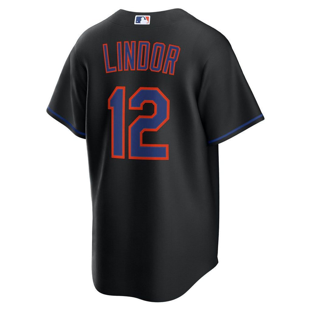 Men's New York Mets Francisco Lindor Black Alternate Replica Jersey