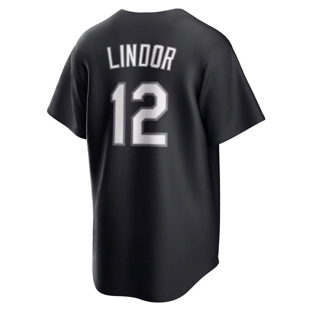 Men's New York Mets Francisco Lindor Black Replica Player Jersey