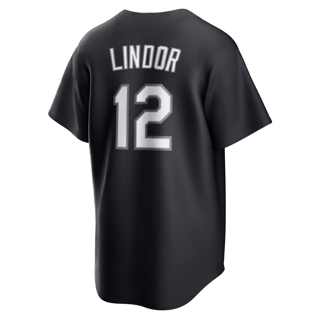 Men's New York Mets Francisco Lindor Black Replica Player Jersey