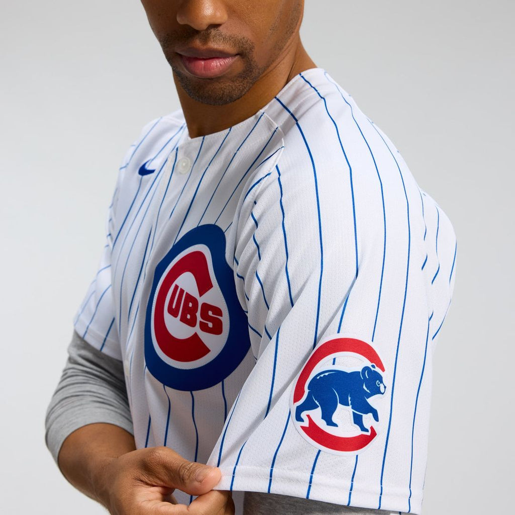 Men's Chicago Cubs Dansby Swanson White Home Player Jersey