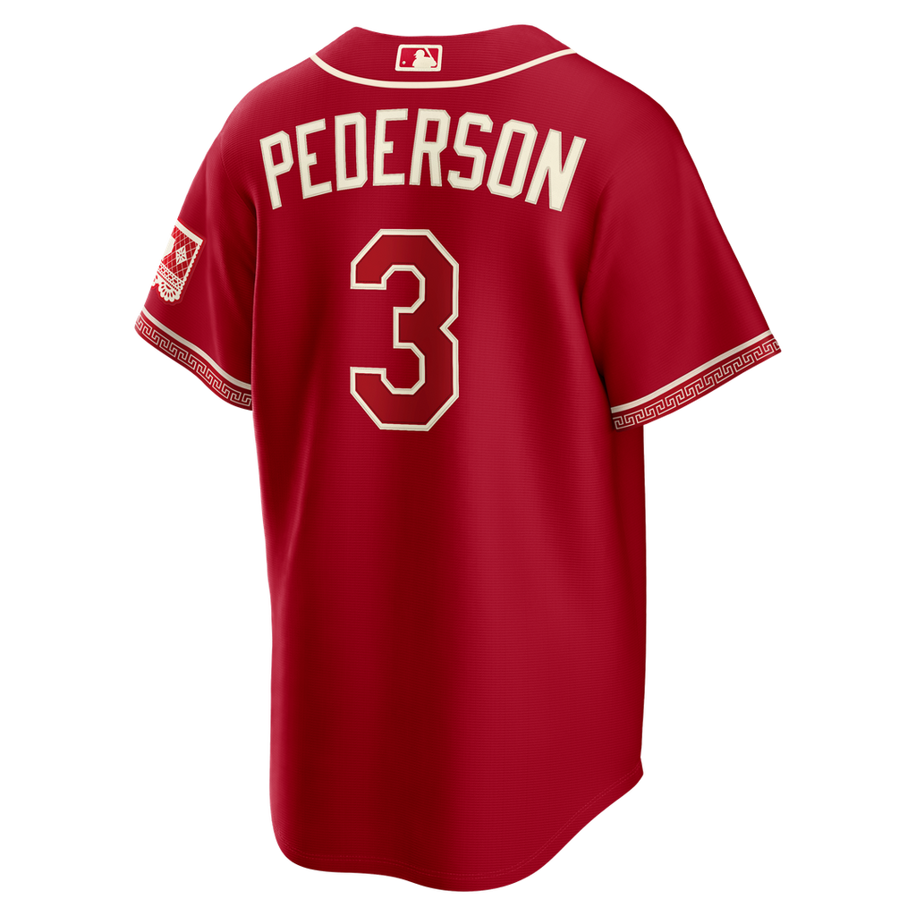 Men's Texas Rangers Joc Pederson Red 2026 City Connect Stadium Jersey