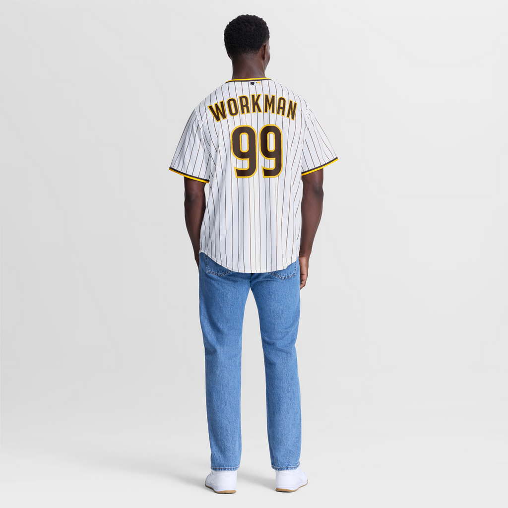 Men's San Diego Padres Gage Workman White Home Replica Jersey