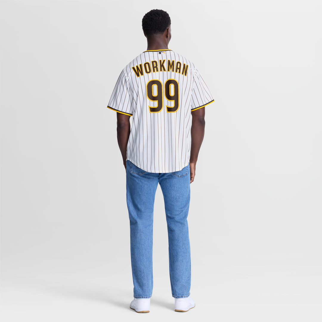Men's San Diego Padres Gage Workman White Home Replica Jersey