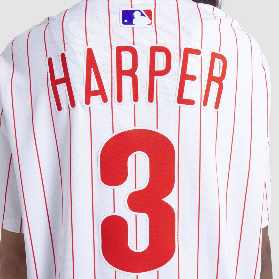 Men's Philadelphia Phillies Bryce Harper White Home Elite Jersey