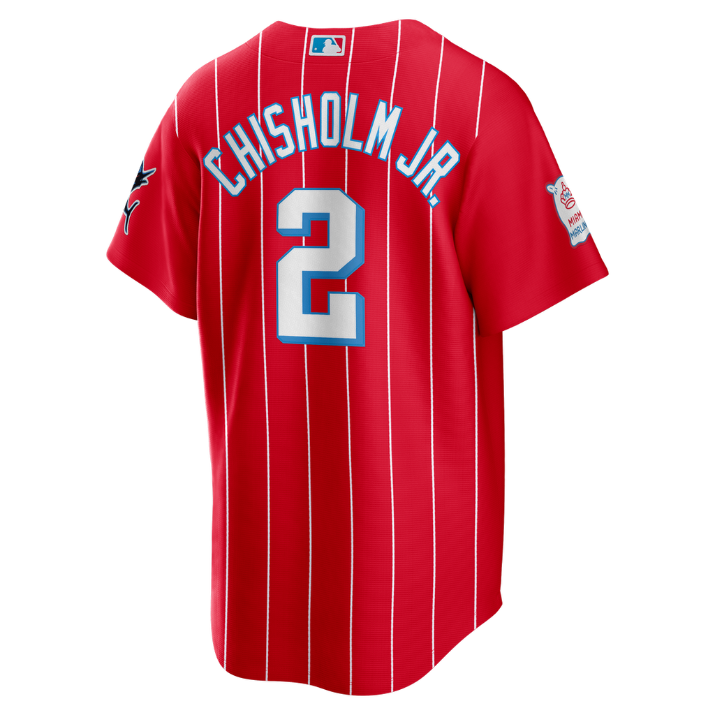 Men's Miami Marlins Jazz Chisholm Jr. Red City Connect Replica Jersey
