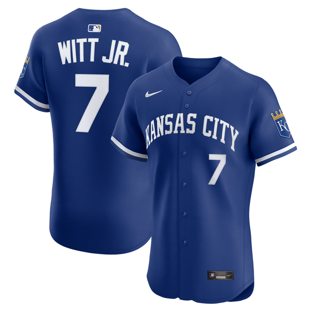 Men's Kansas City Royals Bobby Witt Jr. Royal Alternate 2 Elite Player Jersey