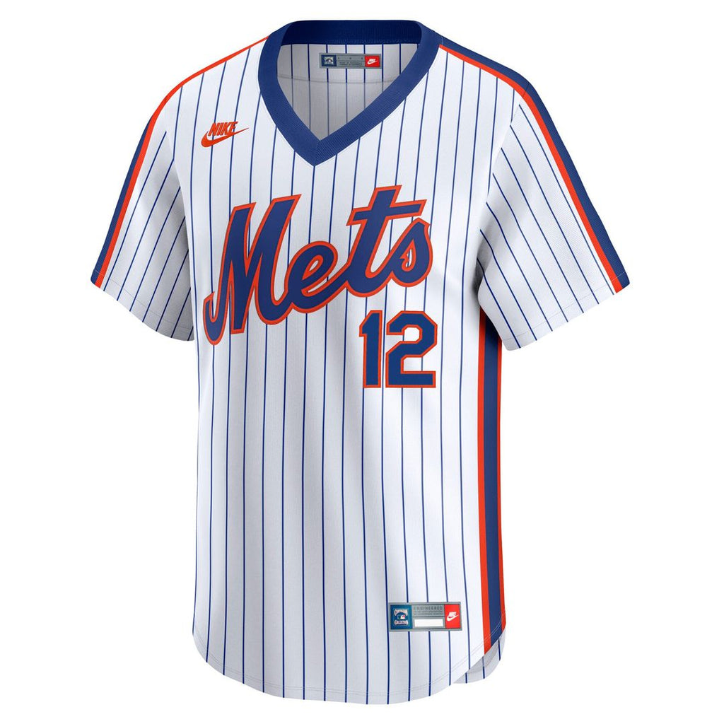 Men's New York Mets Francisco Lindor White Throwback Jersey