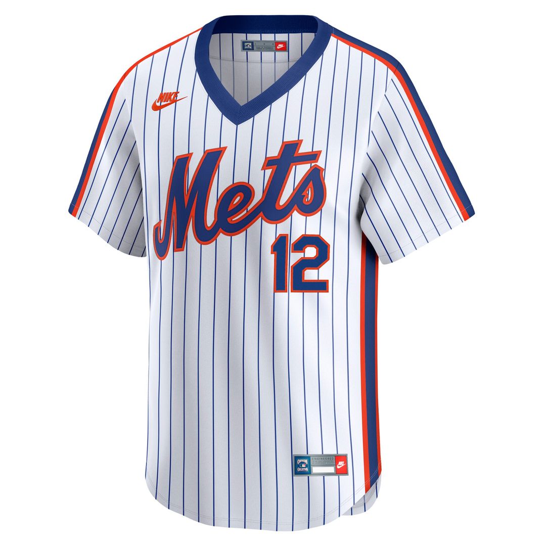 Men's New York Mets Francisco Lindor White Throwback Jersey