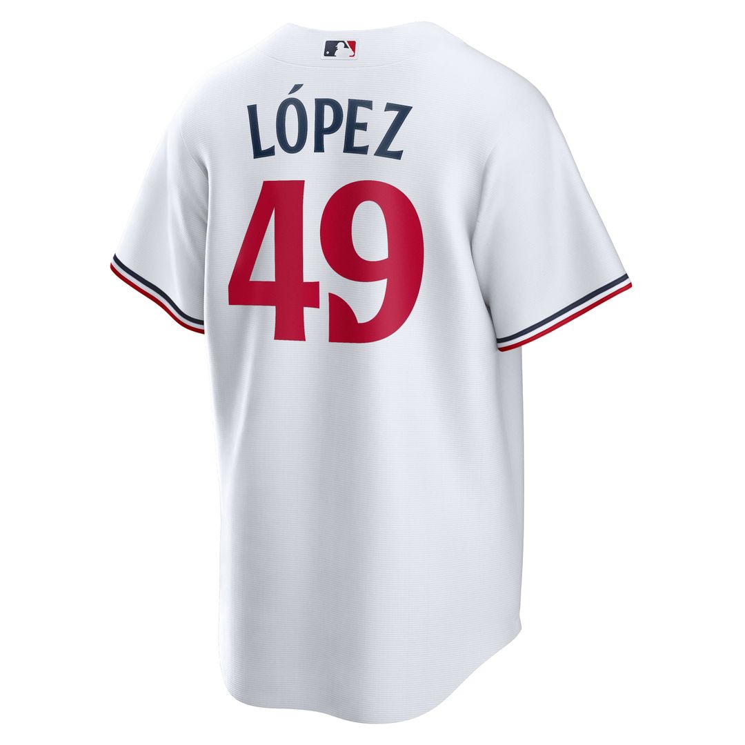 Men's Minnesota Twins Pablo López White Home Replica Player Jersey