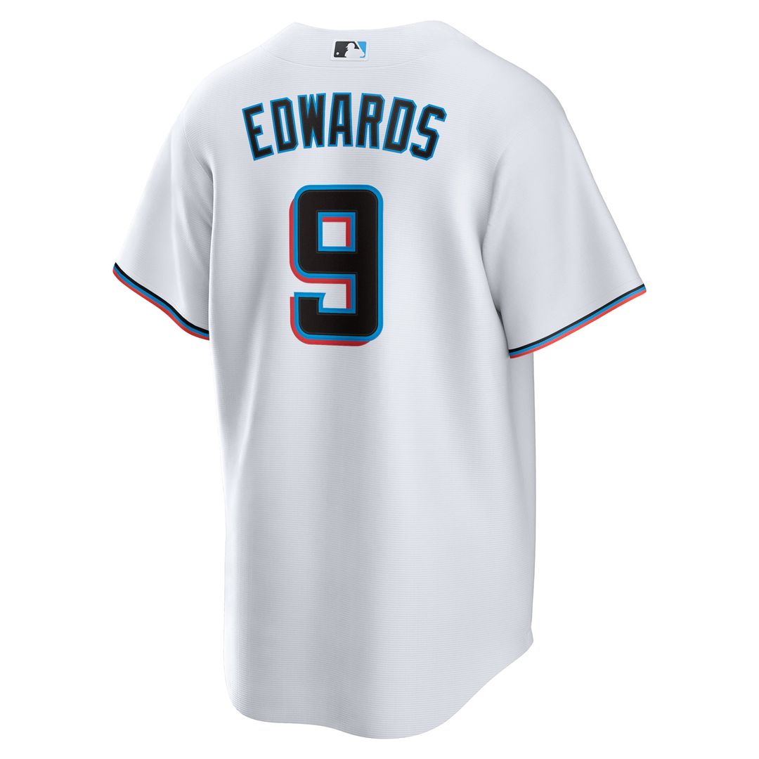 Men's Miami Marlins Xavier Edwards White Home Replica Jersey