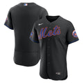 Men's New York Mets Black Alternate Sponsor Patch Jersey