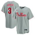 Men's Philadelphia Phillies Bryce Harper Gray Road Replica Jersey